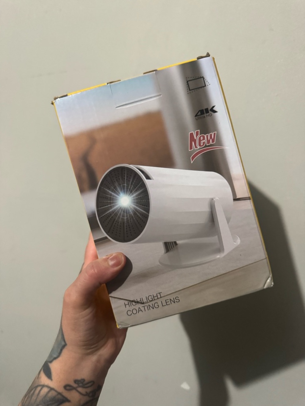 White 4K Portable Projector - New